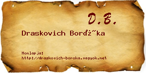Draskovich Boróka névjegykártya